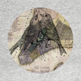 New York City Birds Map T-Shirt